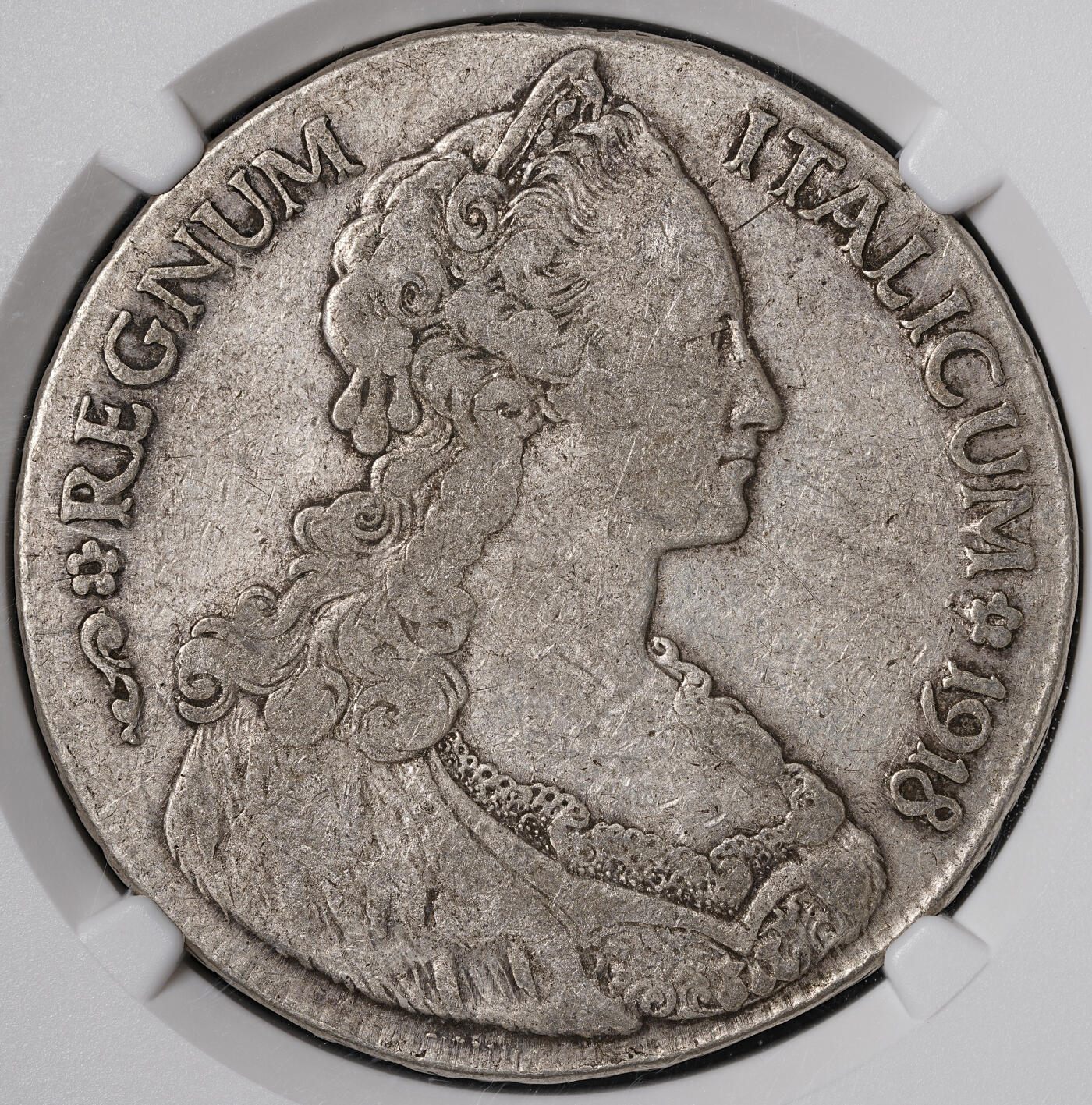 修遠堂世界钱币第五十五期 全场包邮 NGC VF30 1918年意属厄立特里亚1泰勒大银币