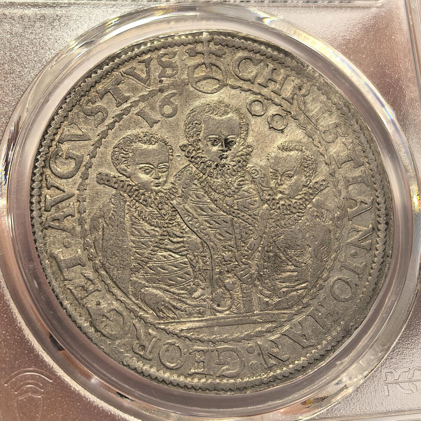 博洋堂世界钱币拍卖第108期（全场包邮） PCGS AU 德国萨克森1600年三兄弟老泰勒，状态很好，这样的品相不多
