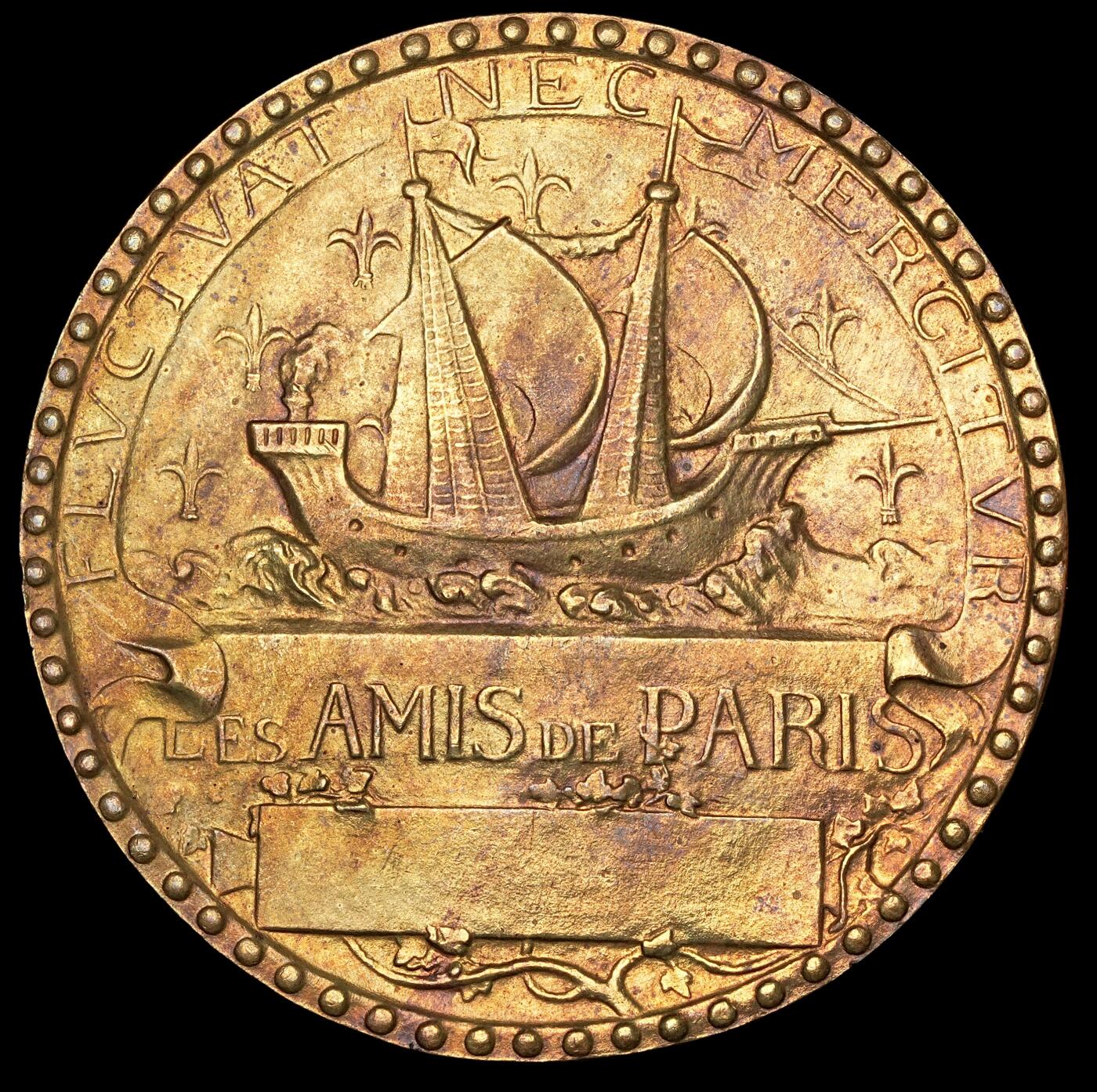 修遠堂世界钱币第五十五期 全场包邮 1911年法国大铜章 50mm，53g