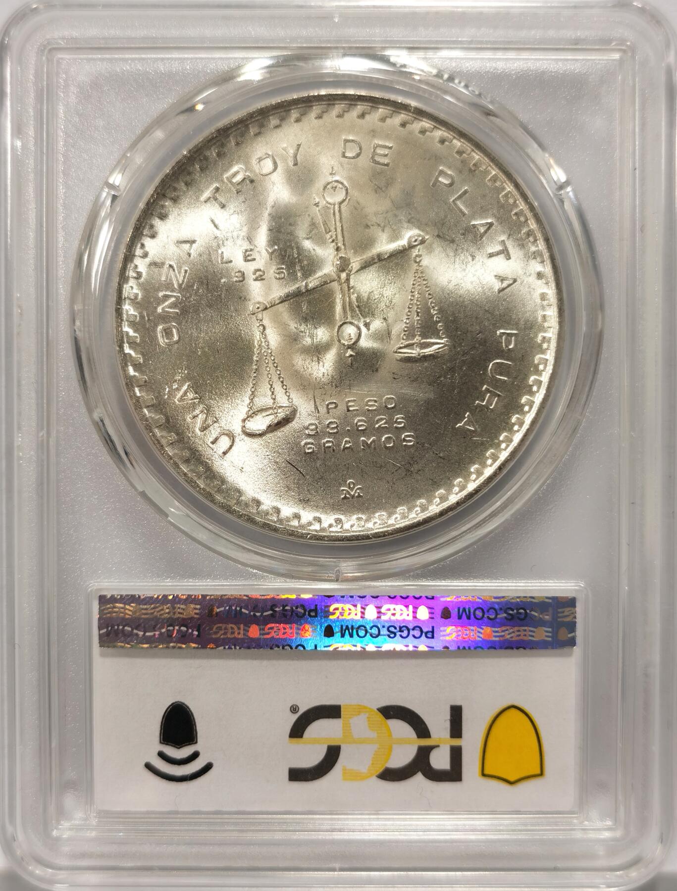 博洋堂世界钱币拍卖第108期（全场包邮） PCGS MS64 墨西哥1979年天平铸币机一盎司大银币