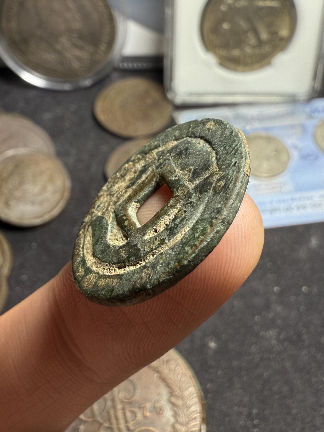 南宋泉阁俄币 外币 国币 专场第四期 唐 突厥汗国 突骑施汗钱 24mm 好品大样 没有任何毛病 直边带搓痕 比一般的厚 字口深峻 原味未清理
