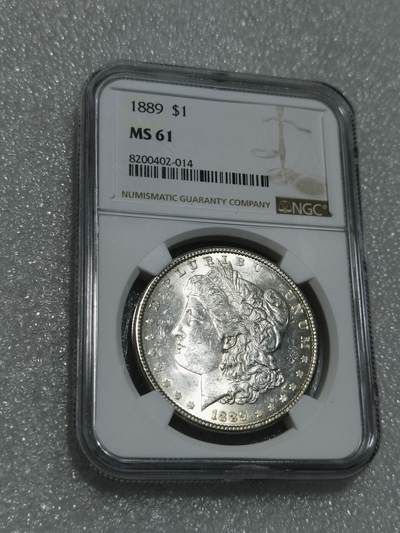 天下钱庄专场欢迎参拍 年初六发货 - NGC MS61 1889美国摩根一美元银币