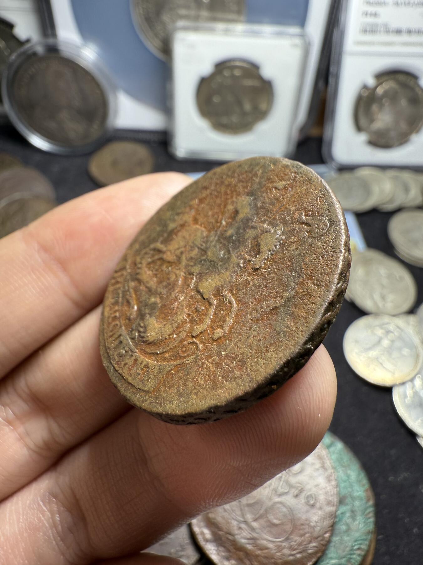 南宋泉阁俄币 外币 国币 专场第四期 沙俄 1763年 叶卡捷琳娜二世2戈比铜币 MM厂 少见 正面圣乔治屠龙 通货