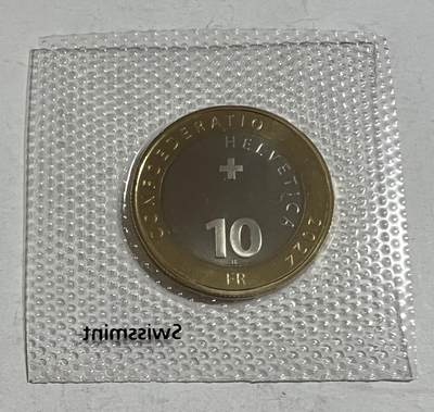 S&S Numismatic世界钱币-拍卖 第126期  瑞士2024年 瑞士冰川-罗纳冰川 10法郎双色纪念币 原厂塑封