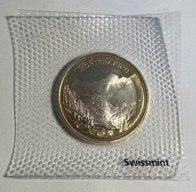 S&S Numismatic世界钱币-拍卖 第114期  - 瑞士2022年 瑞士冰川-莫特拉奇冰川 10法郎双色纪念币 原厂塑封