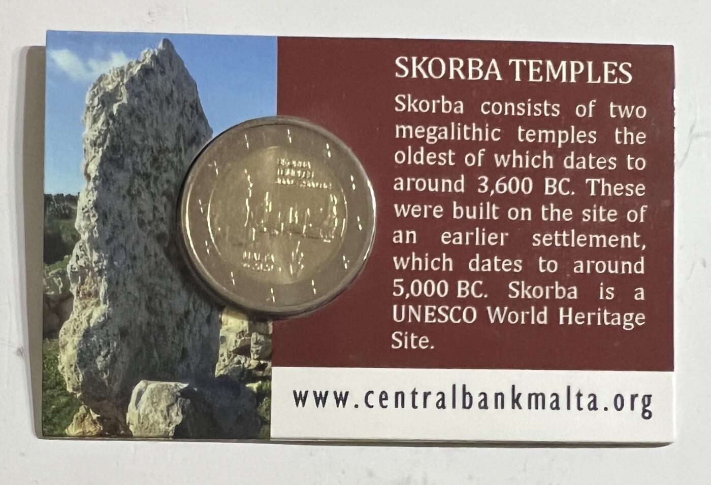 S&S Numismatic世界钱币-拍卖 第113期  马耳他2020年 斯科尔巴神庙 2欧元双色纪念币 稀少巴黎造币厂标版，发行量20000枚