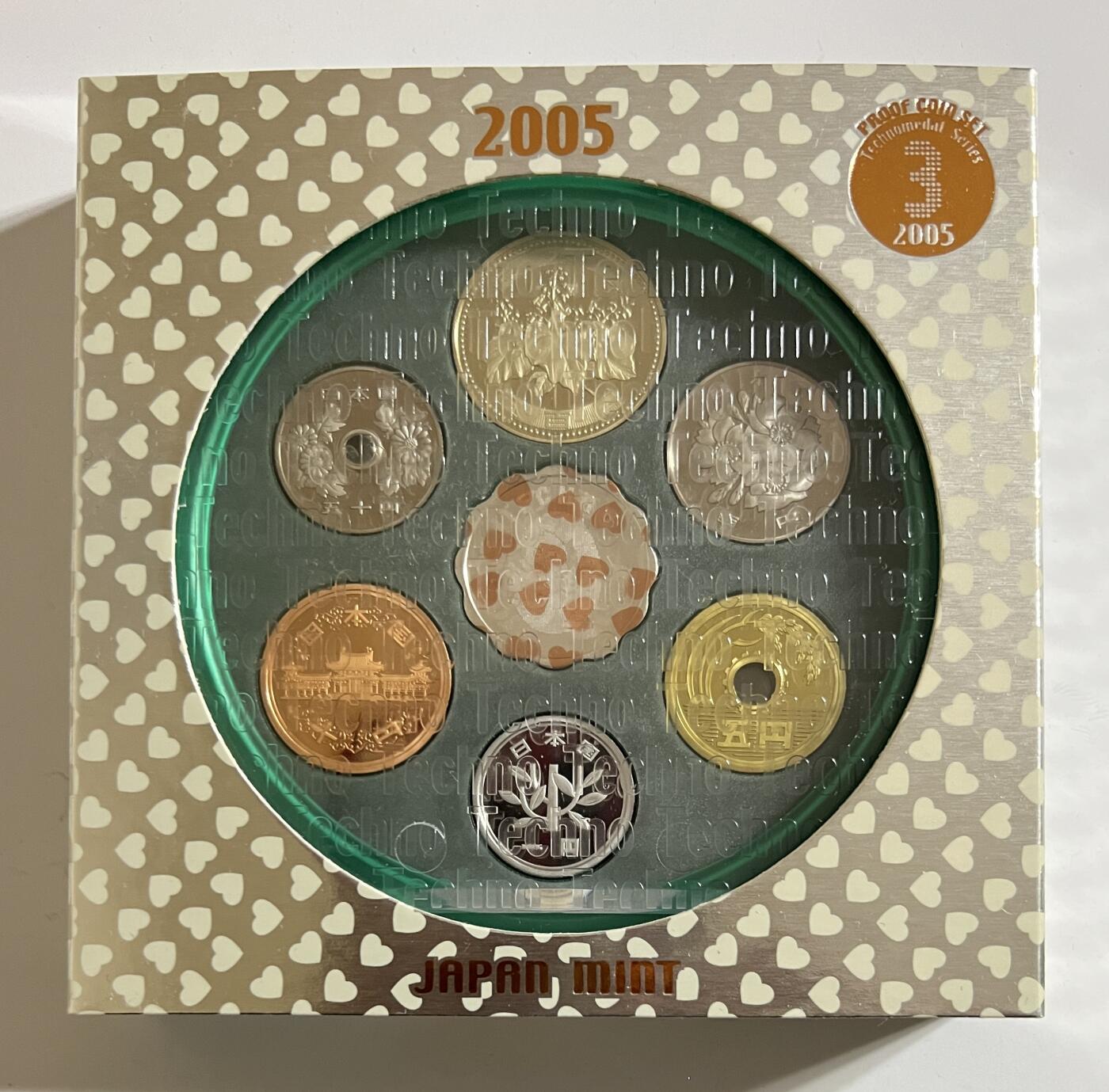 S&S Numismatic世界钱币-拍卖 第113期  日本2005年 6枚精制套币+7克炫彩生肖猴 官方小方盒装