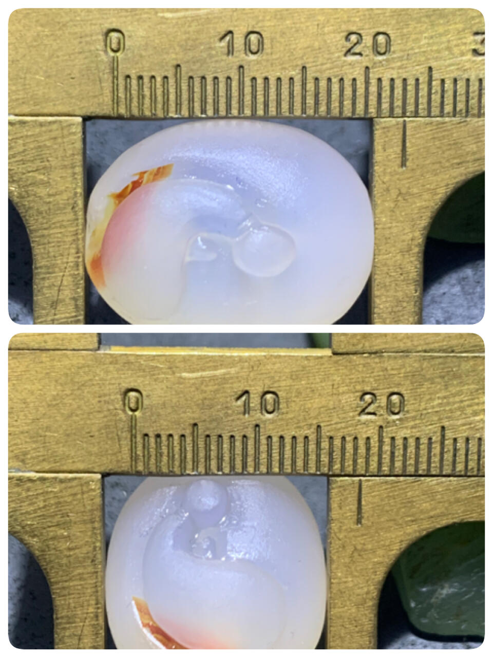 精美亚光高玉化飘红海洋玉髓手工俏色巧雕无相佛桶珠一个！