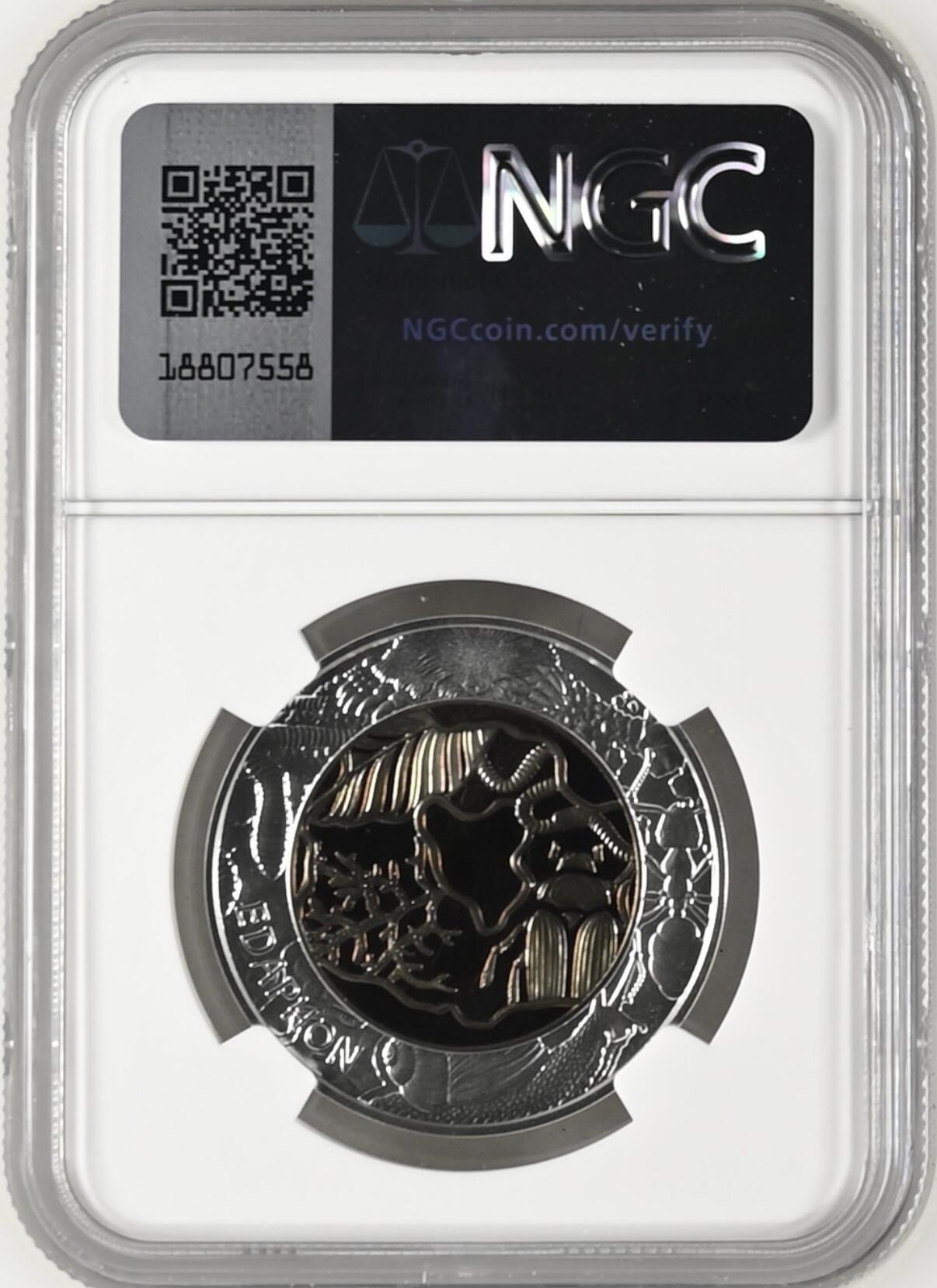 S&S Numismatic世界钱币-拍卖 第115期  奥地利2024年 土壤微生物 25欧元银+铌双色纪念币 NGC MS70首期蓝标，盒证齐全