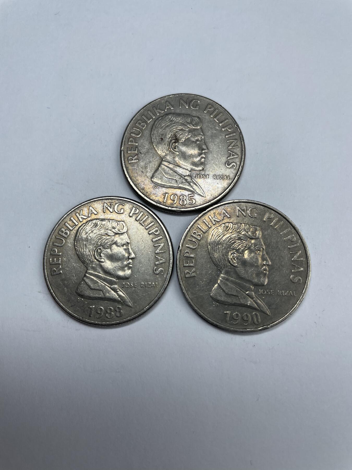 每日一拍，2025年集古藏今外币拍卖第一期-第7场—（总第197拍），可以寄存60天，满160元包邮。 菲律宾1比索3枚