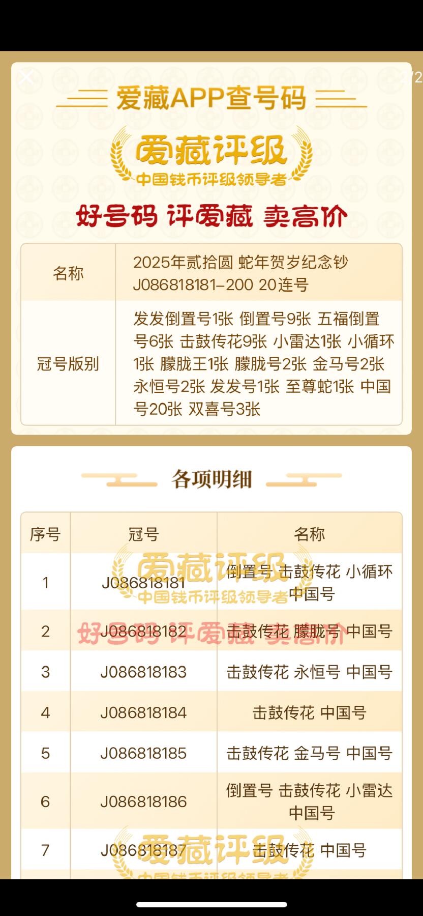 2025年贰拾圆 蛇年贺岁纪念钞【标二十】