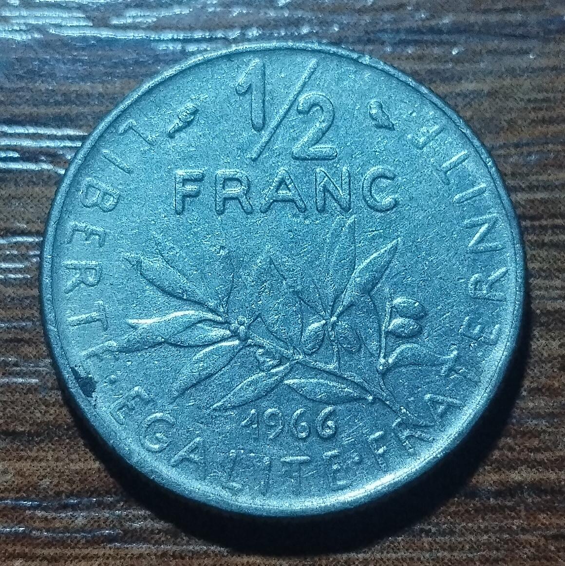 林 专场 硬币外币专场（第五期）接代拍 1966年法国半法郎