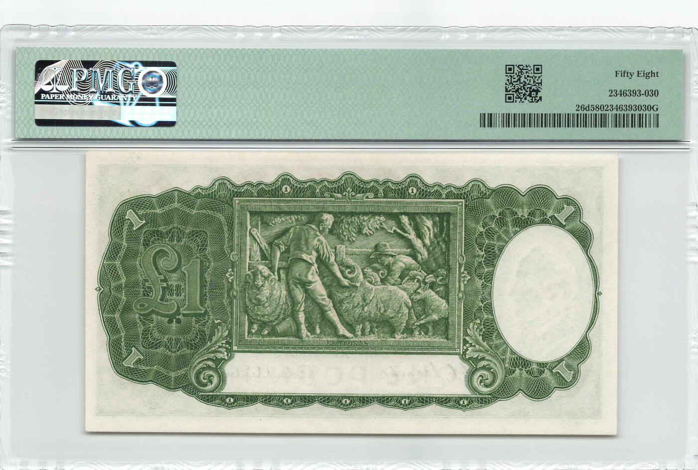 小福收藏拍卖第179期 评级币精选场 本期有老挝1957年50基普样钞 意大利200百多年前超大幅老钞 摩洛哥1968年50迪拉姆 法属安的列斯1963年10法郎 香港政府1元乔治六世以及大量越南 奥地利 马耳他 阿尔及利亚 丹麦等多国精美高分珍稀老钞精品纸币 澳大利亚 1952年 1元 乔治六世 少见 好品很少 PMG58