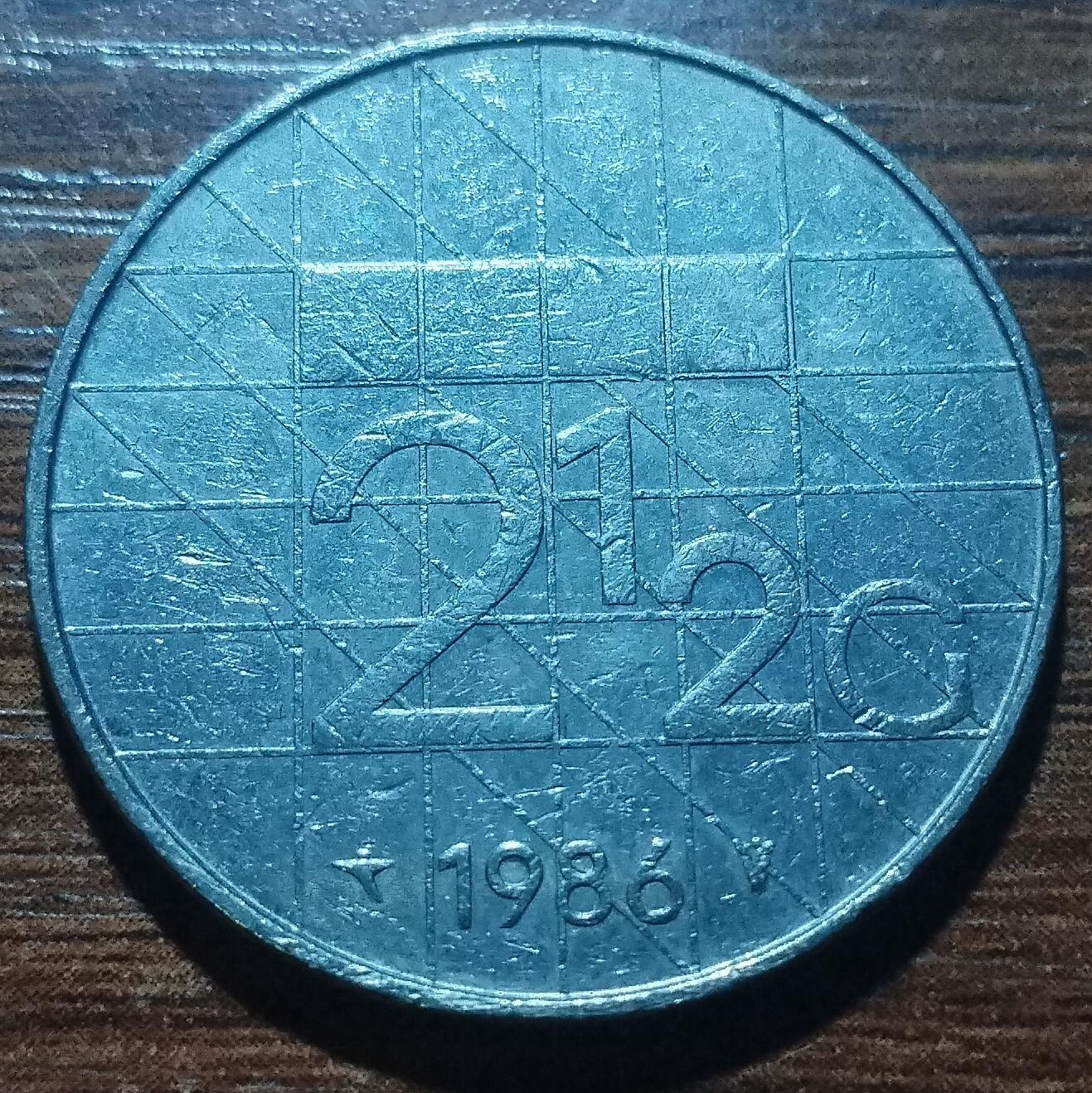 林 专场 硬币外币专场（第五期）接代拍 1986年荷兰2盾