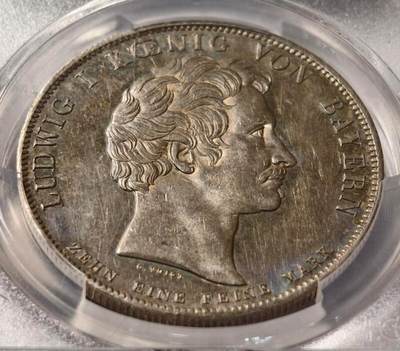 紫瑗钱币——第576期 - 德国 巴伐利亚 1827年 黑森大公路德维希勋章 PCGS AU58