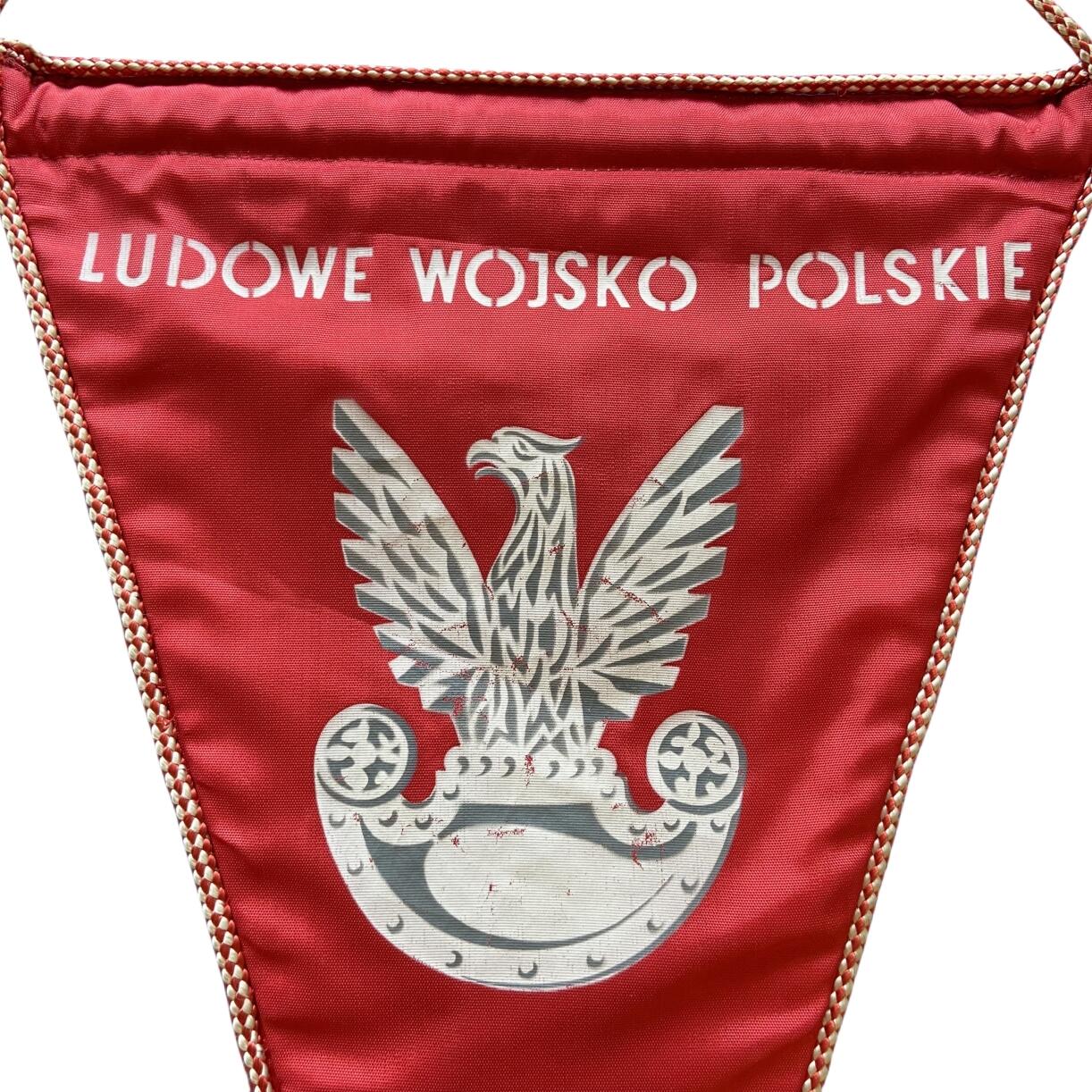 稀有冷战时期 波兰人民军赠送纪念小挂旗