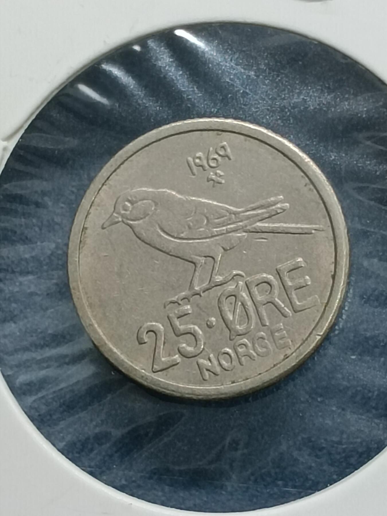 吉祥压岁钱外国硬币第53场 挪威牙硬币1969