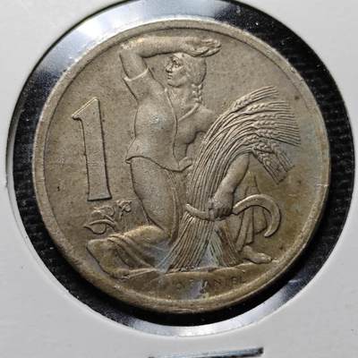 KK钱币收藏小铺 第217期 2月预留时间 周末发货 -  1922捷克斯洛伐克1克朗 底板干净