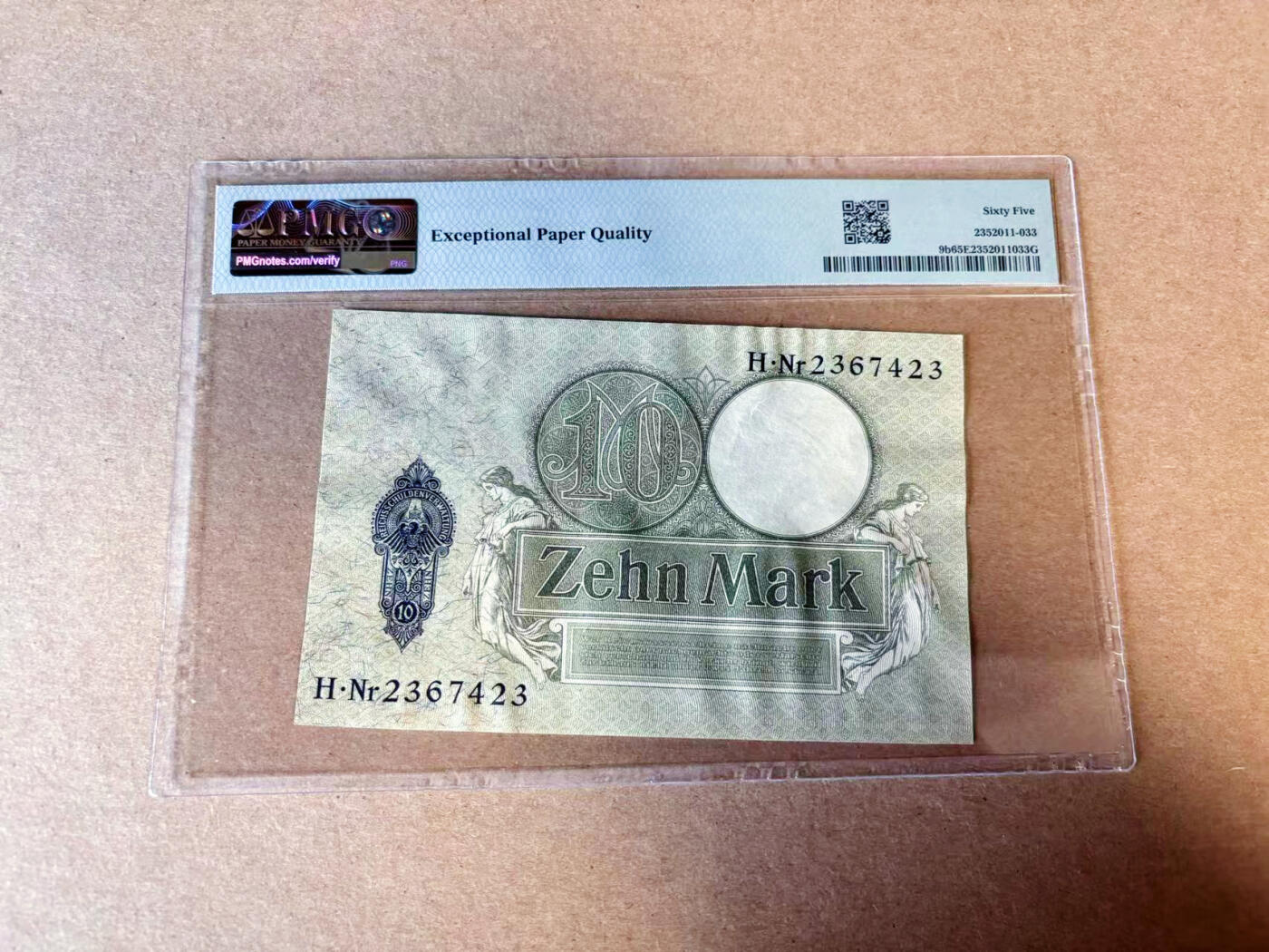 【Blue Auction】✨世界纸币精拍第614期（年前最后一场） 德国 1906年10马克 PMG65EPQ 