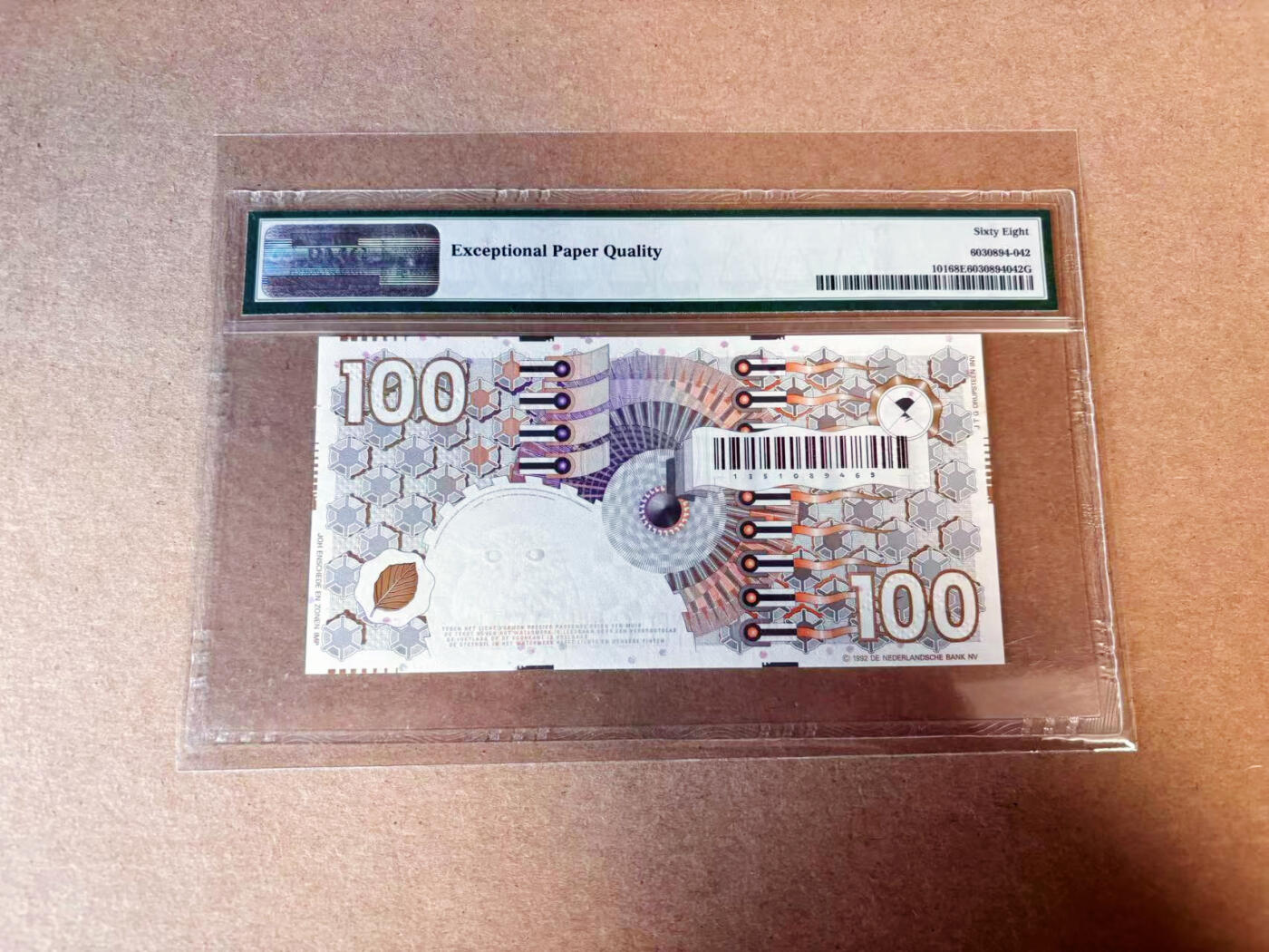 【Blue Auction】✨世界纸币精拍第614期（年前最后一场） 荷兰 1992年100盾 PMG68EPQ 超高分 