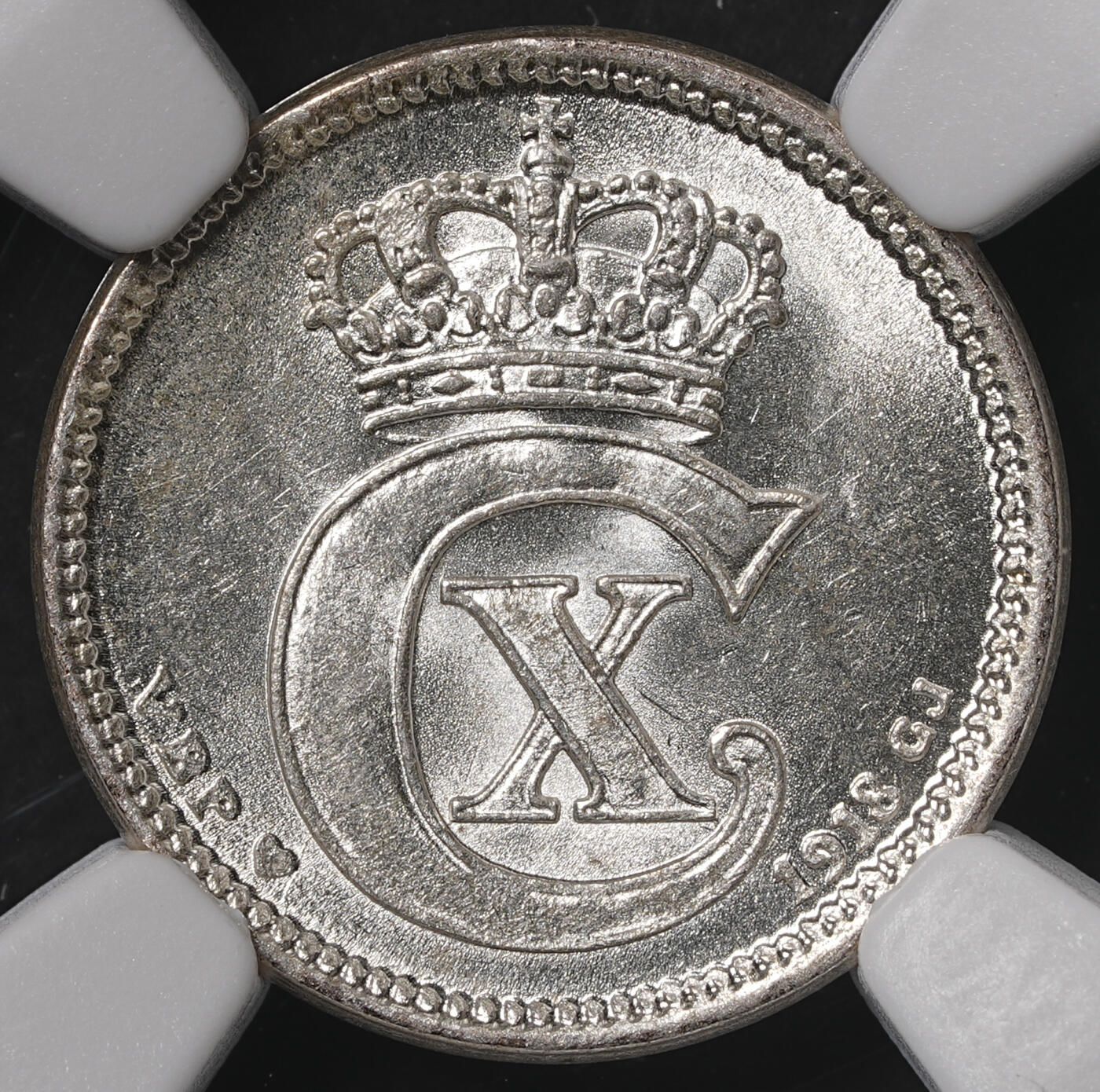 修遠堂世界钱币第五十六期 全场包邮 蛇年首拍 NGC评级 丹麦-英国银币，铜币共三枚