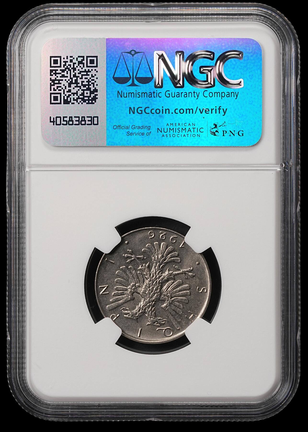 修遠堂世界钱币第五十六期 全场包邮 蛇年首拍 NGC MS64 1926年阿尔巴尼亚1/2 LEK