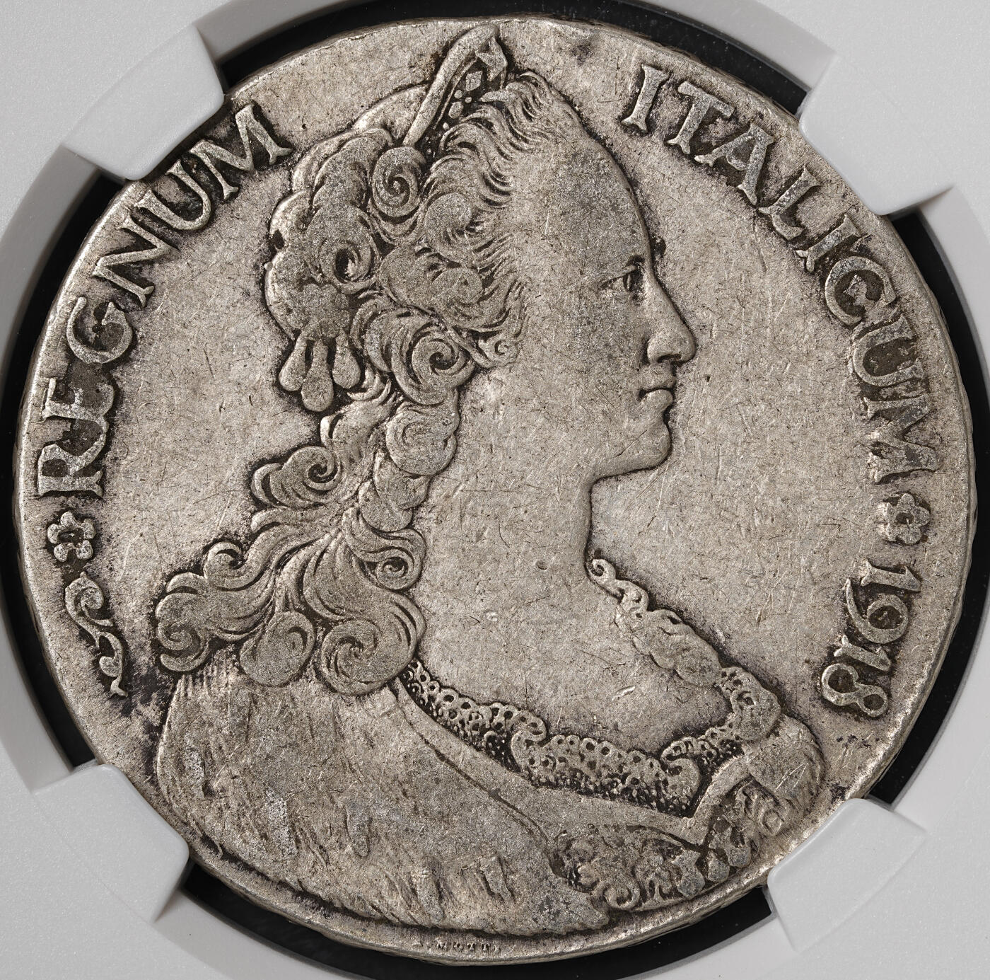 修遠堂世界钱币第五十六期 全场包邮 蛇年首拍 NGC XF45 1918年厄立特里亚1泰勒大银币