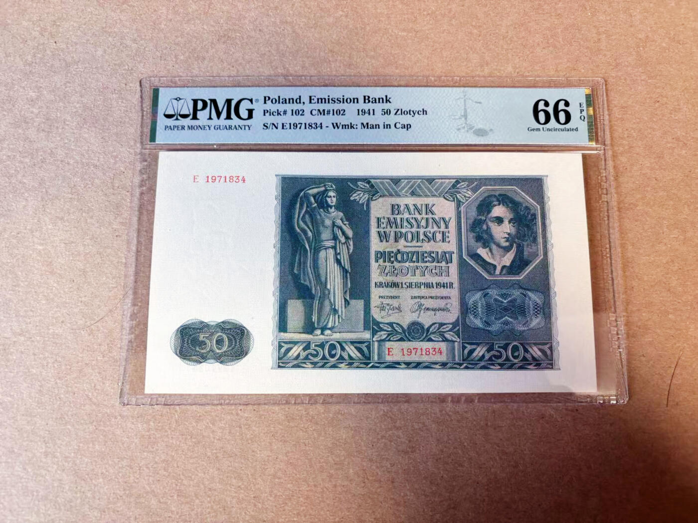【Blue Auction】✨世界纸币精拍第614期（年前最后一场） 波兰 1941年50兹罗提 PMG66EPQ 