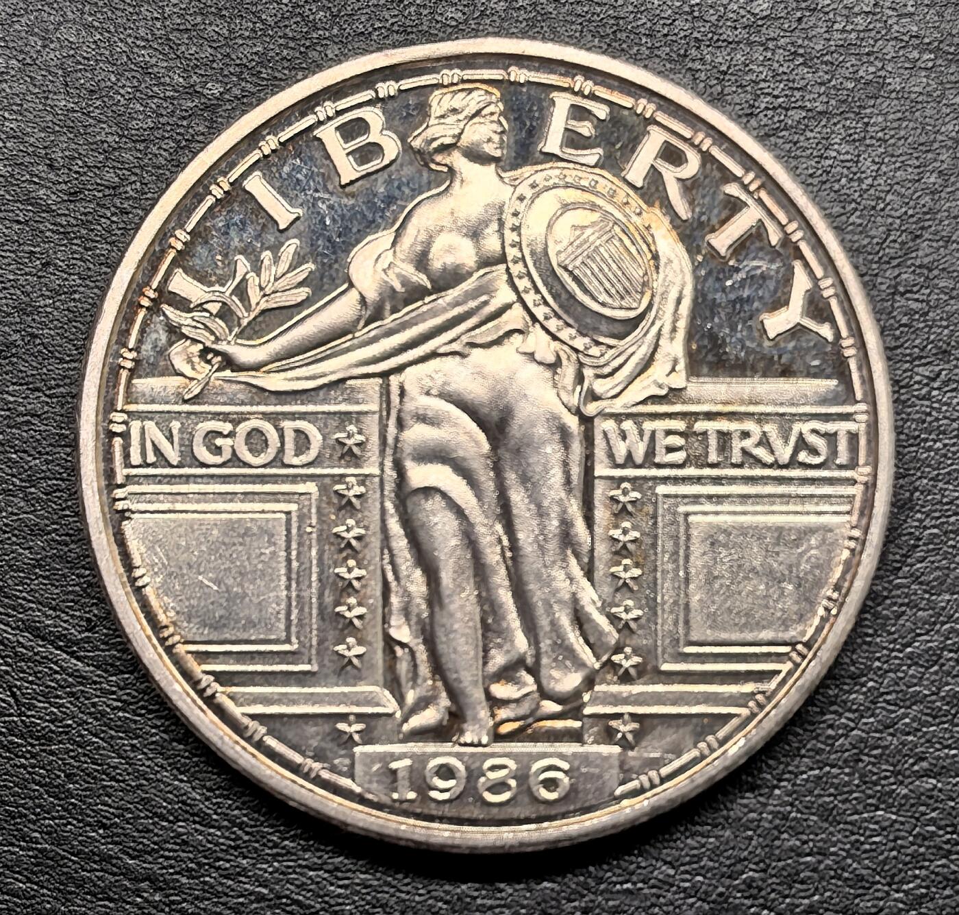 迎新专场，年货大集！凡希社世界钱币微拍第二百九十六期 1986美国行走女神2盎司银章