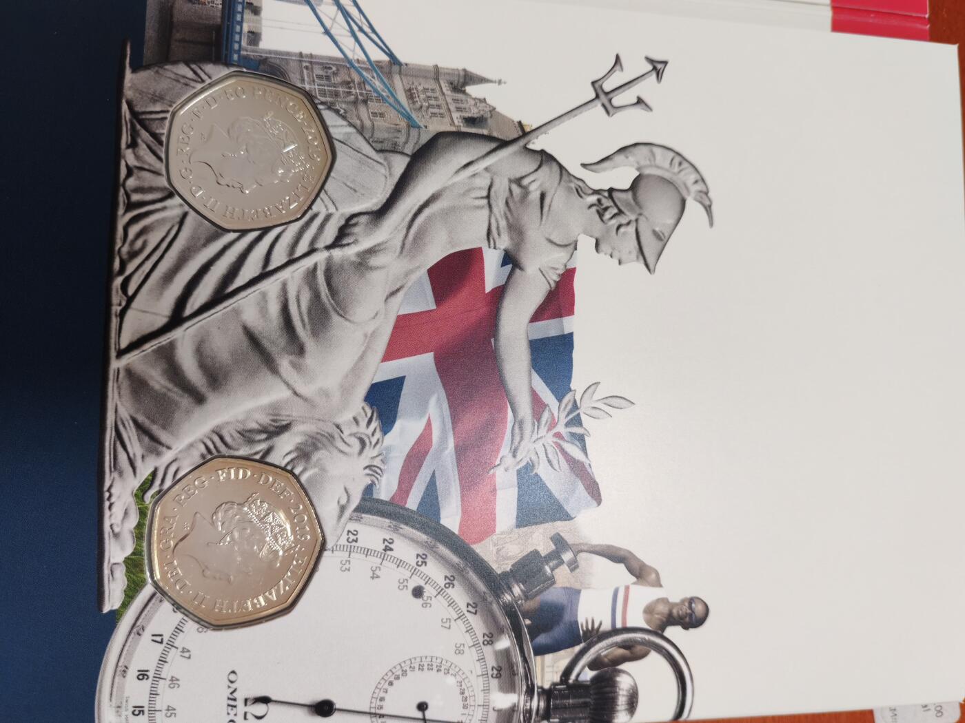 长老汇龙年精选第四十八场拍卖 2019英国50便士发行50周年5枚套装普制，文化版，含稀缺的邱园50便士