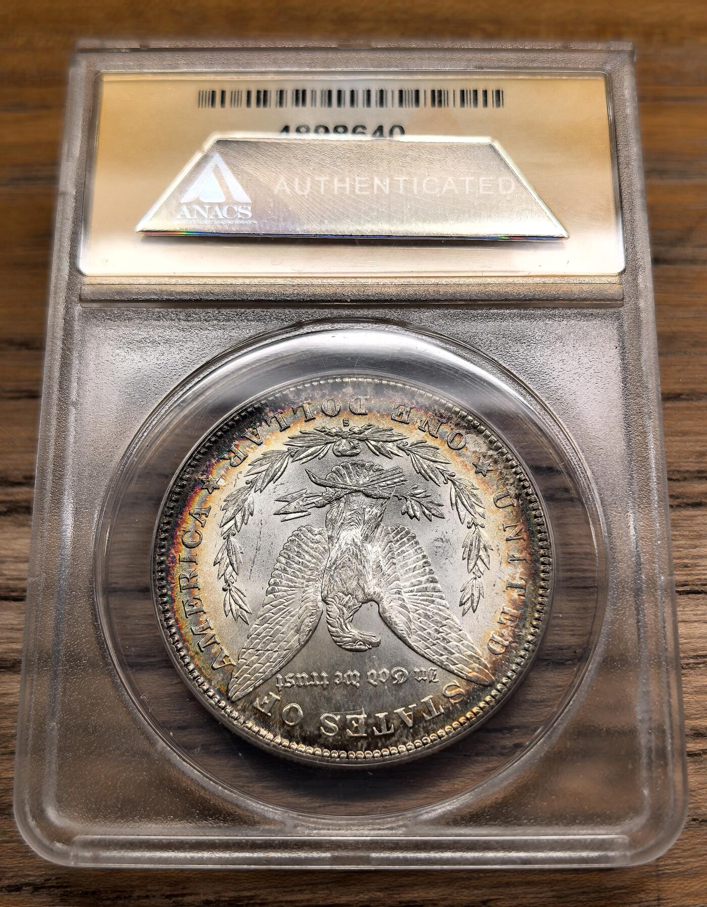 迎新专场，年货大集！凡希社世界钱币微拍第二百九十六期 1878S美国摩根壹元ANACS-MS64，双面包浆，观赏性极高的一枚！