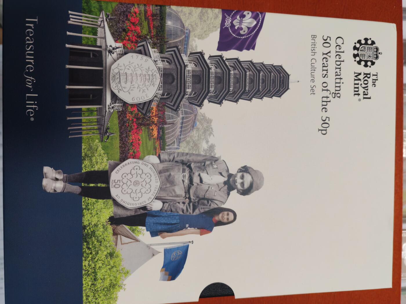 长老汇龙年精选第四十八场拍卖 2019英国50便士发行50周年5枚套装精制，文化版，含稀缺的邱园50便士