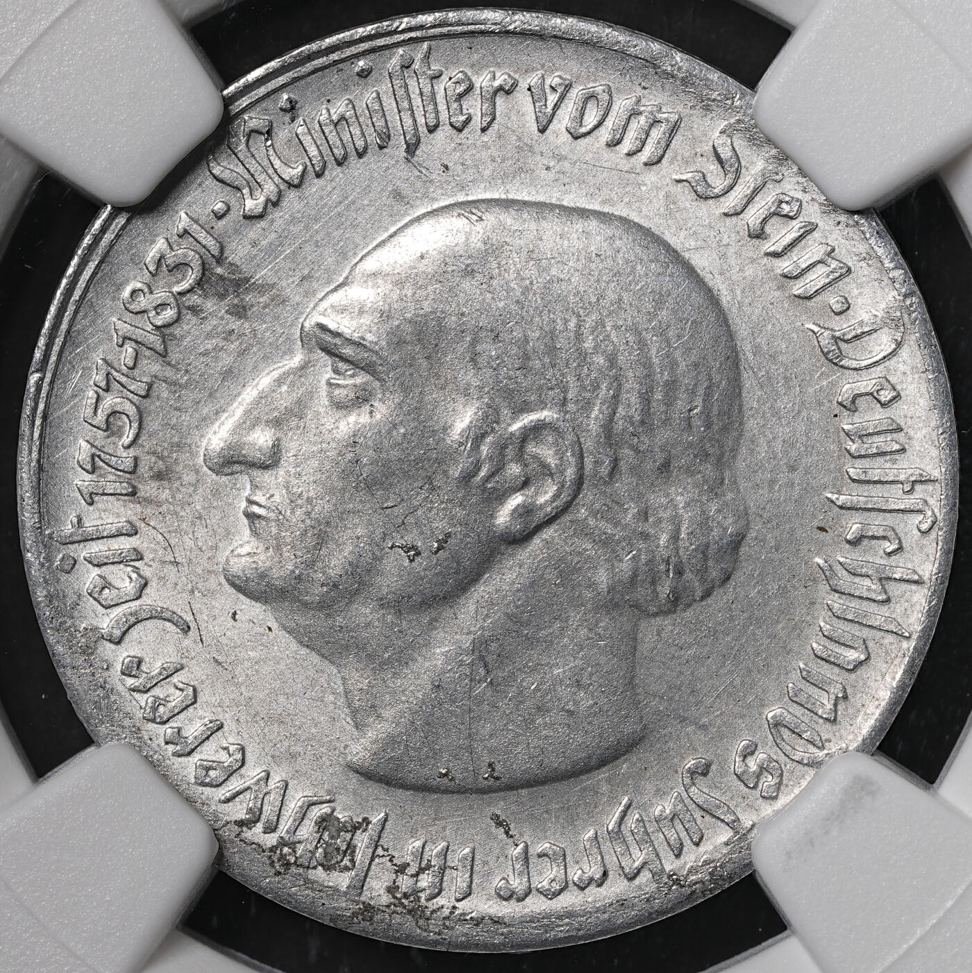 修遠堂世界钱币第五十六期 全场包邮 蛇年首拍 NGC MS63 1923年德国紧急时期威斯特法伦200万马克铝马币