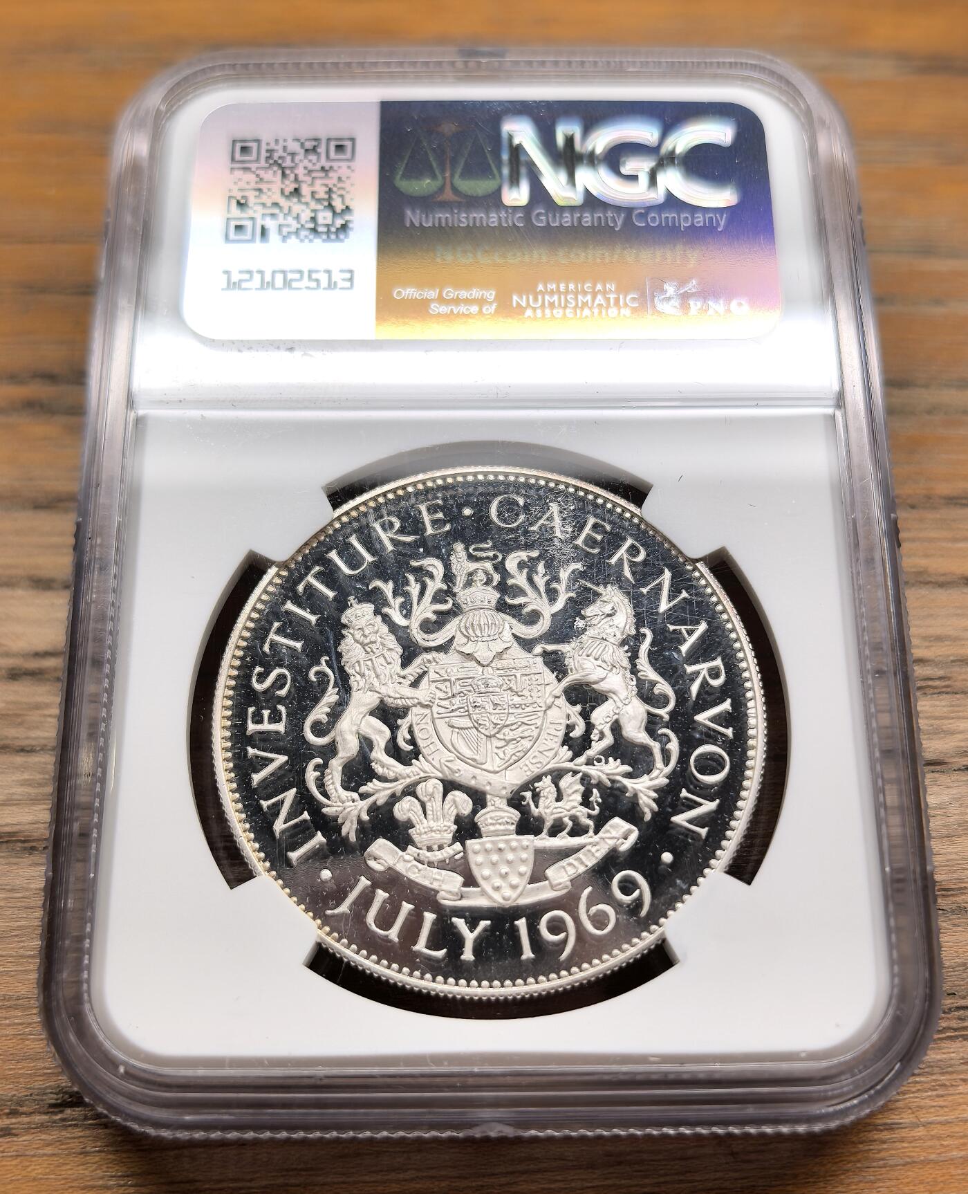 迎新专场，年货大集！凡希社世界钱币微拍第二百九十六期 1969英国查尔斯王子受封威尔士亲王克朗型银章NGC-PF67UC