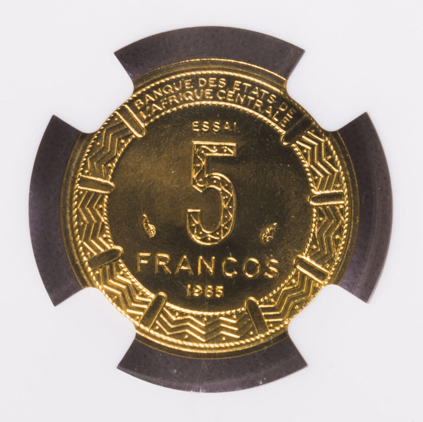 NGC-MS66/67/68 1985赤道几内亚三羚羊样币三枚