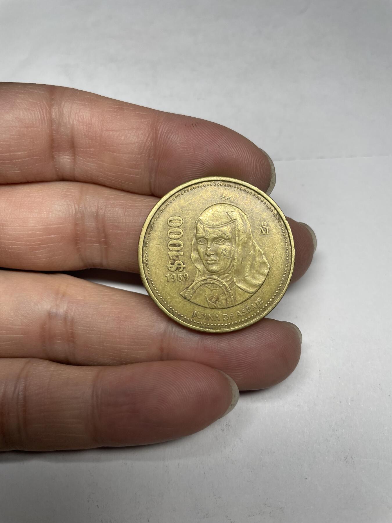 每日一拍，2025年集古藏今外币拍卖第一期-第9场—（总第199拍），可以寄存60天，满160元包邮，年底快递停运，节后安排发货。 1989年墨西哥1000比索