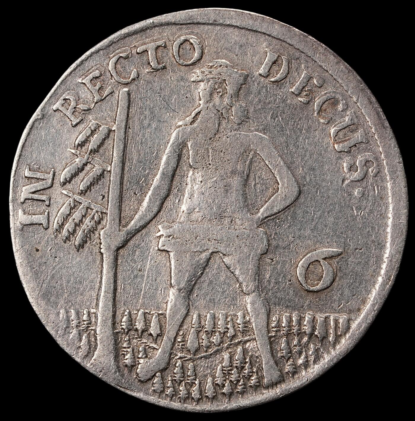 修遠堂世界钱币第五十六期 全场包邮 蛇年首拍 1708年布伦瑞克·沃尔芬布特尔 野人6 MARIENGROSCHEN银币（1/6泰勒） 3.18g