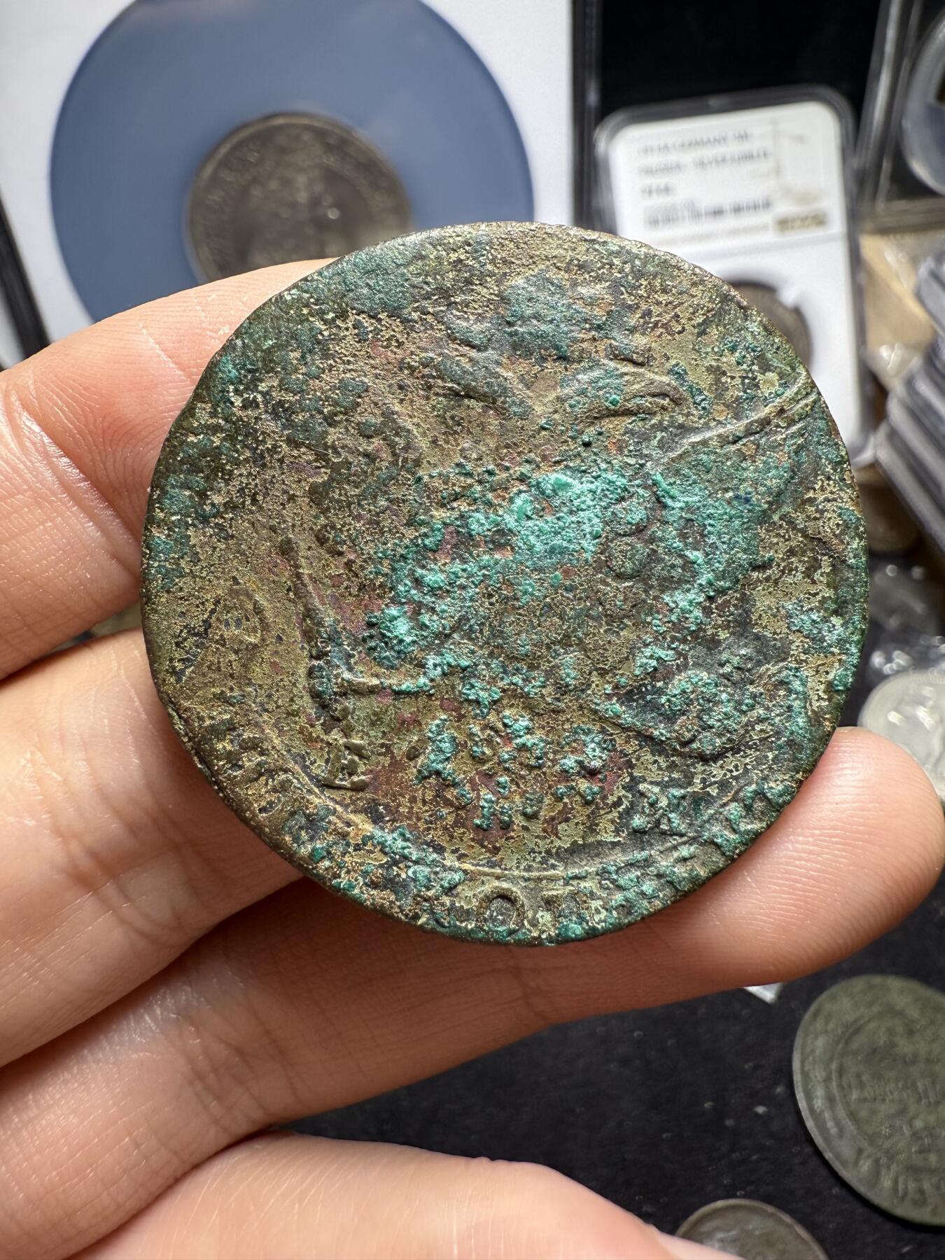 南宋泉阁俄币 外币 国币 专场第五期 沙俄 1763年 叶卡捷琳娜二世5戈比大铜币 EM厂 早期版别 未清理