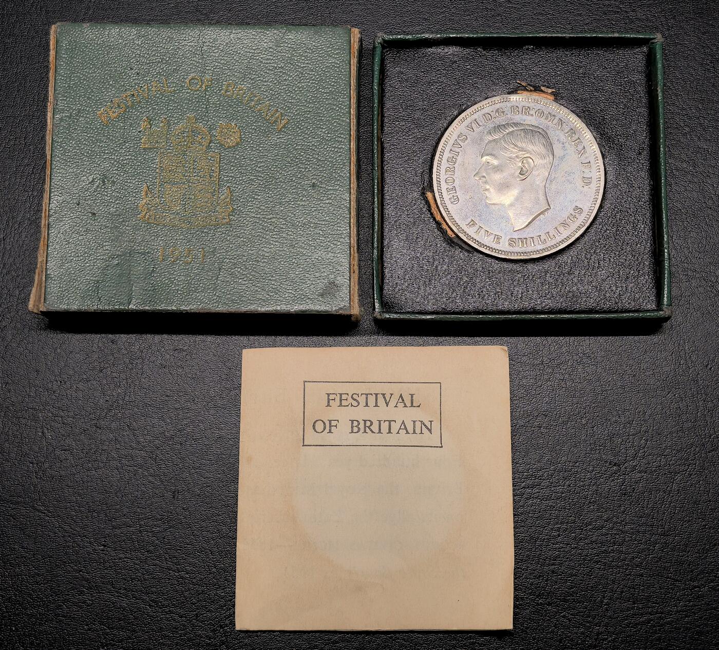 迎新专场，年货大集！凡希社世界钱币微拍第二百九十六期 1951英国乔六马剑，原厂盒证少见。