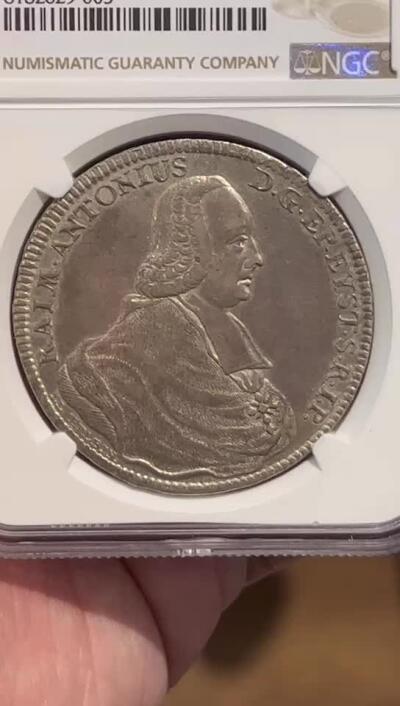 NGC-AU53 1764艾因斯塔特主教区1泰勒大银币 季军稀少