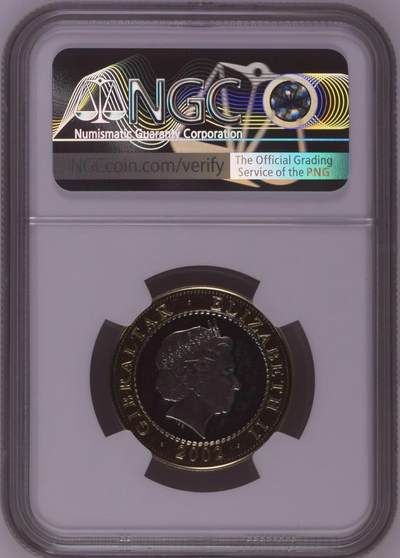 S&S Numismatic世界钱币-拍卖 第126期  直布罗陀2002年 大炮 2英镑双色币 NGC MS66