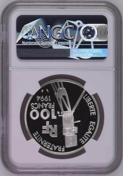 S&S Numismatic世界钱币-拍卖 第126期  法国1994年 电影百年-卢米埃尔兄弟 100法郎精制纪念银币 22.2克900银 NGC PF69UC 无盒证