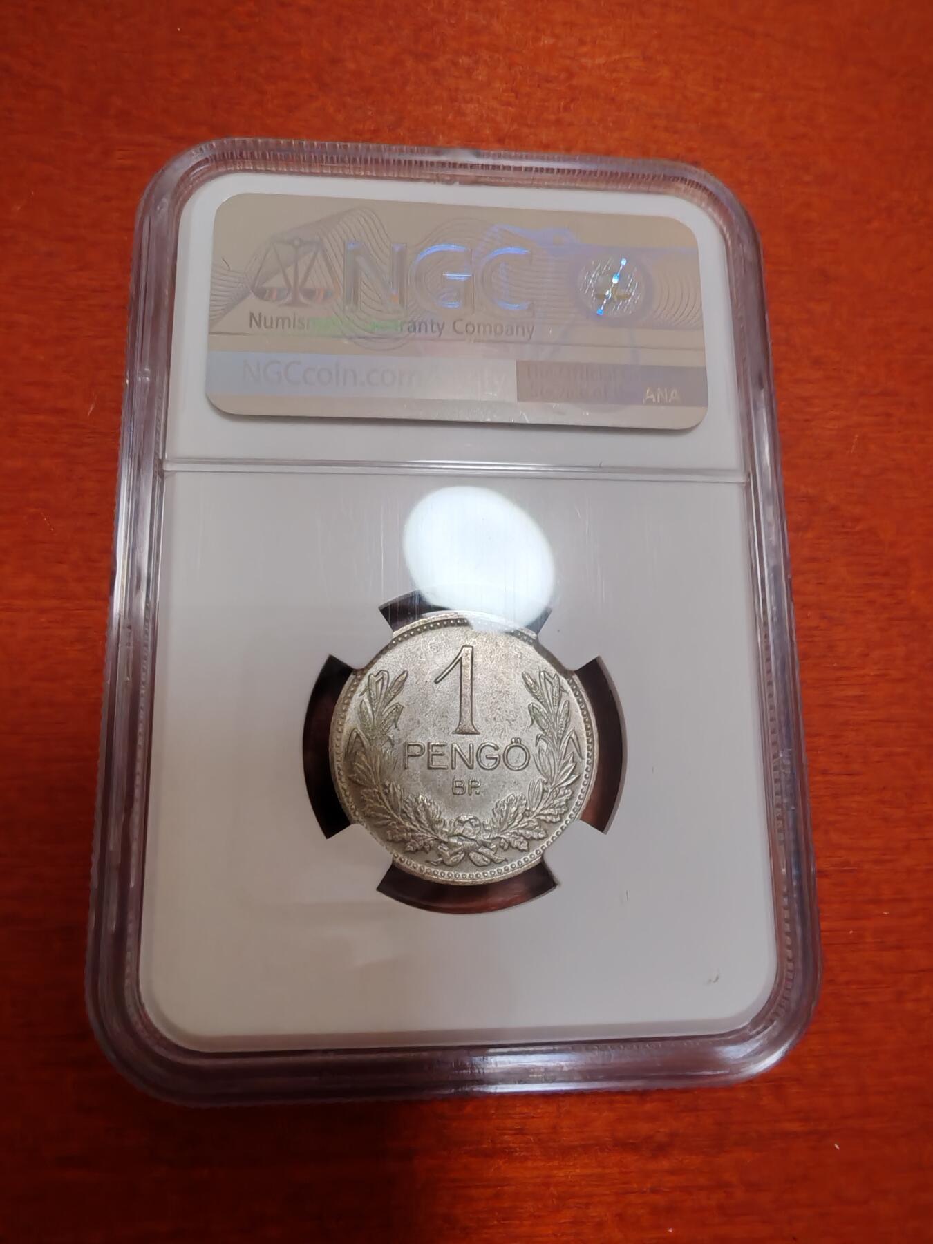 长老汇龙年精选第四十九场拍卖 1939BP匈牙利2潘果银币，NGC MS63分，该币NGC标注有错，应该是1潘果