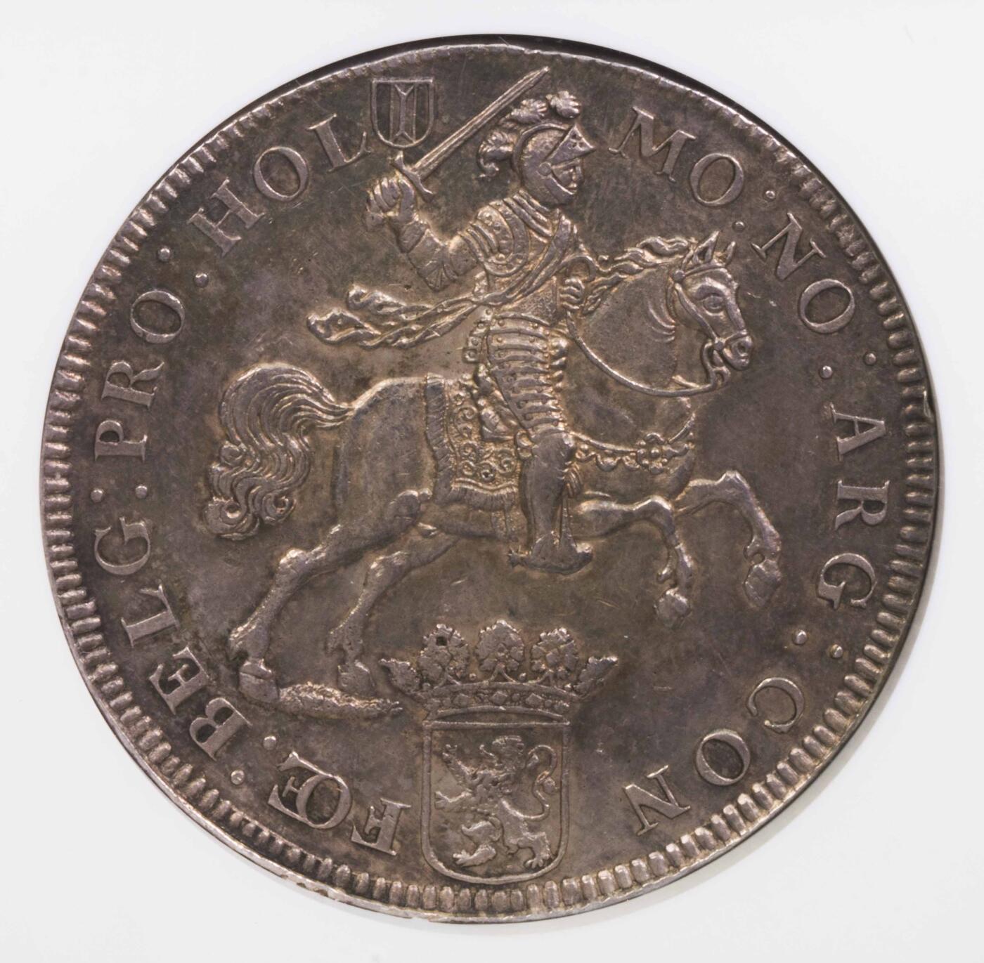 NGC-MS61 1687荷兰2杜卡特大马剑银币
