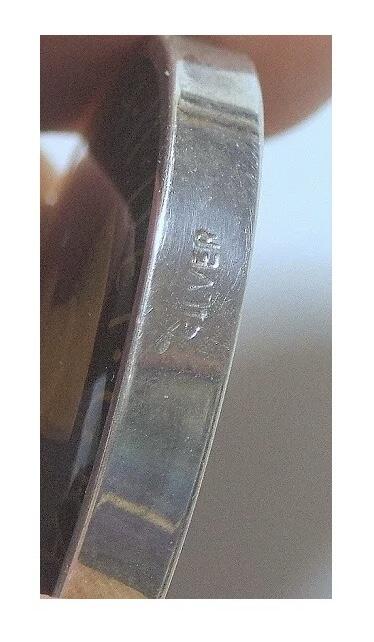 英国1963年伊丽莎白珐琅镀金高浮雕精制带釉币章银圈吊坠