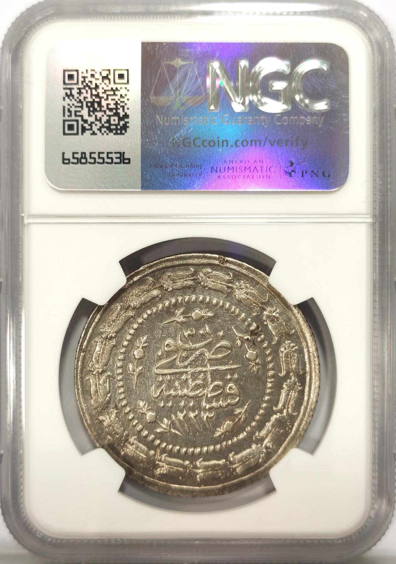 博洋堂世界钱币拍卖第109期（全场包邮） NGC AU 土耳其1223//30年6K银币