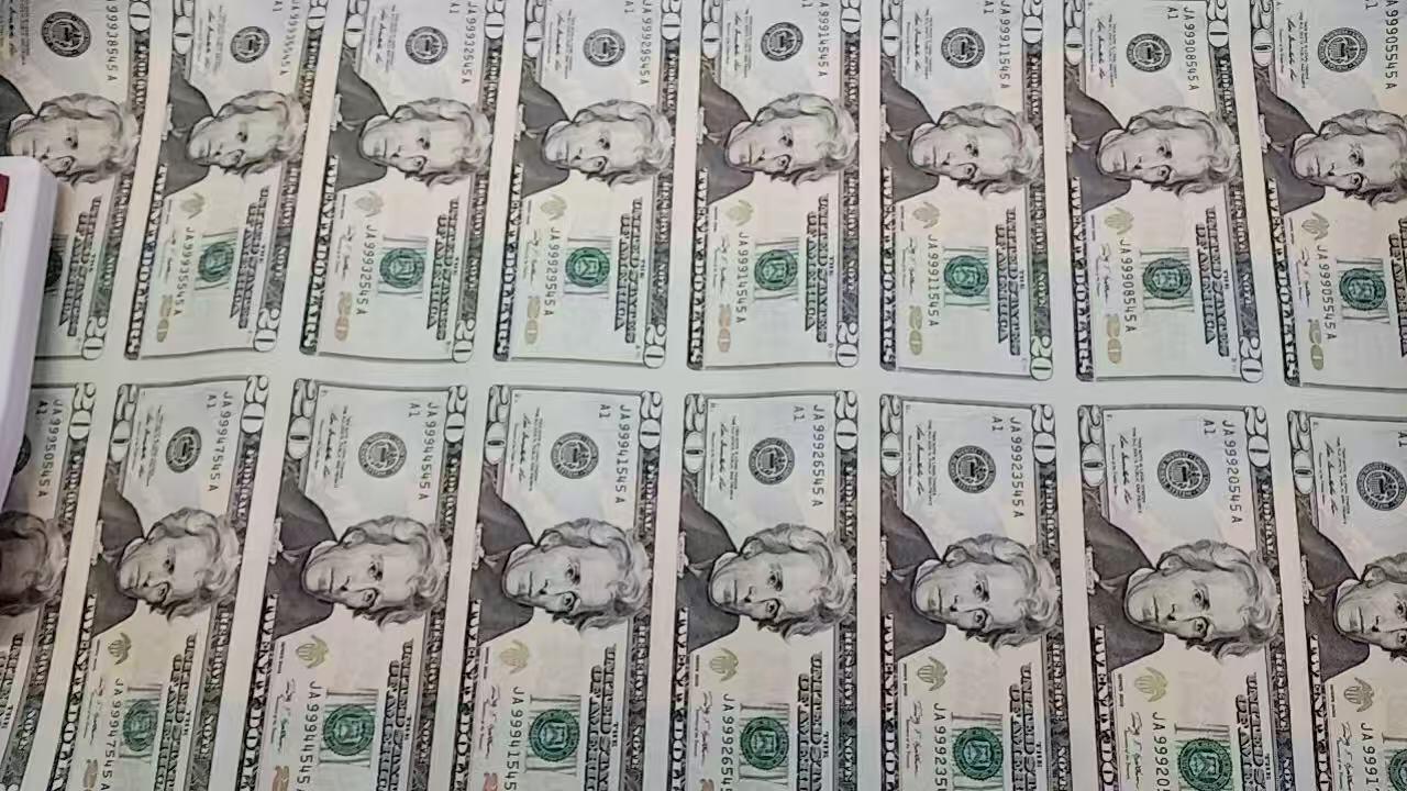 美元💲20 16连体钞