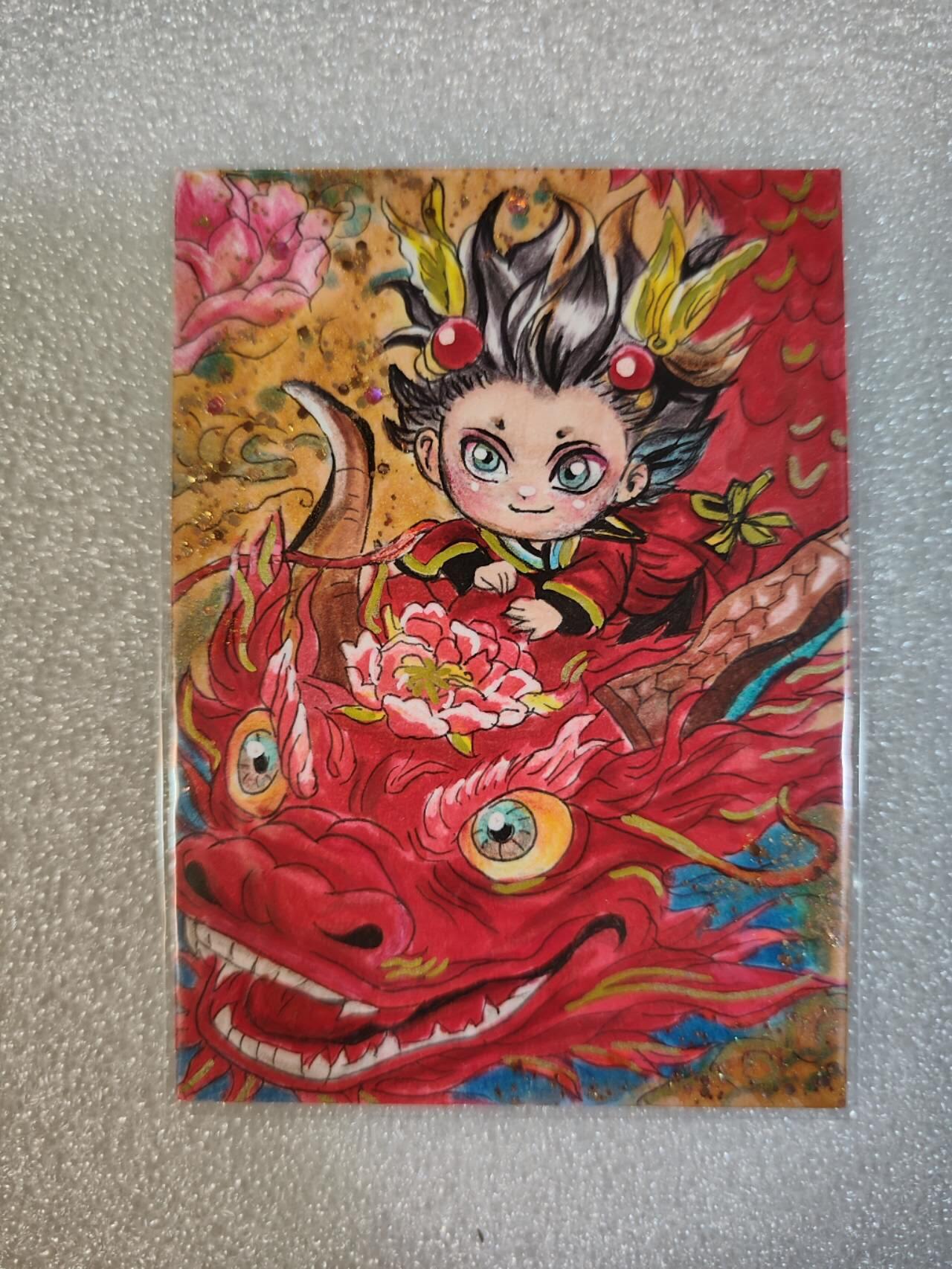 夜之极第三期（2月3日周一晚10点截拍，发货时间2月5号-8号，拍品中有惊喜） 手绘 龙太子 画师 文静