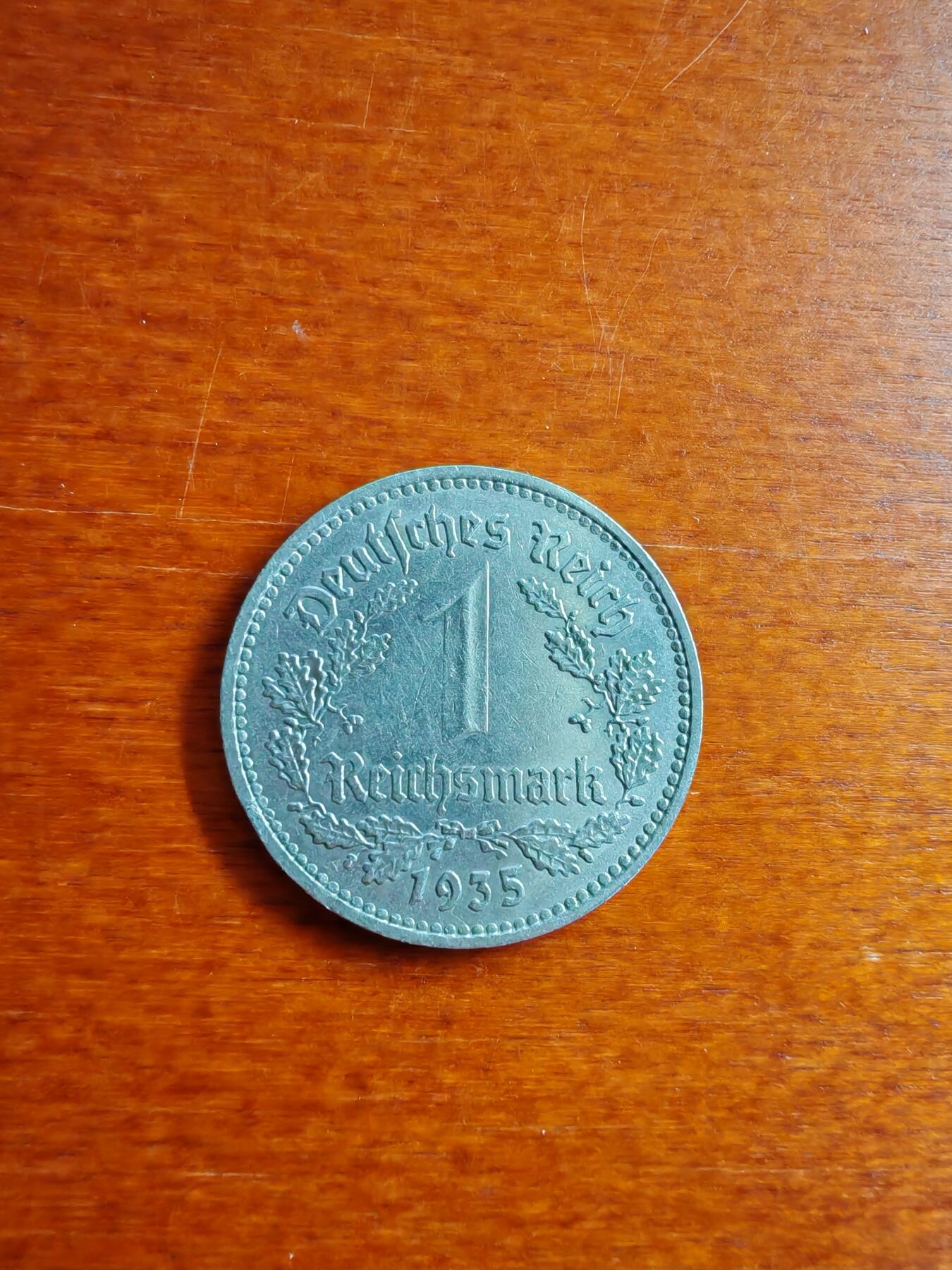 长老汇龙年精选第五十场拍卖 1935A德国第三帝国1马克镍币，克书价高