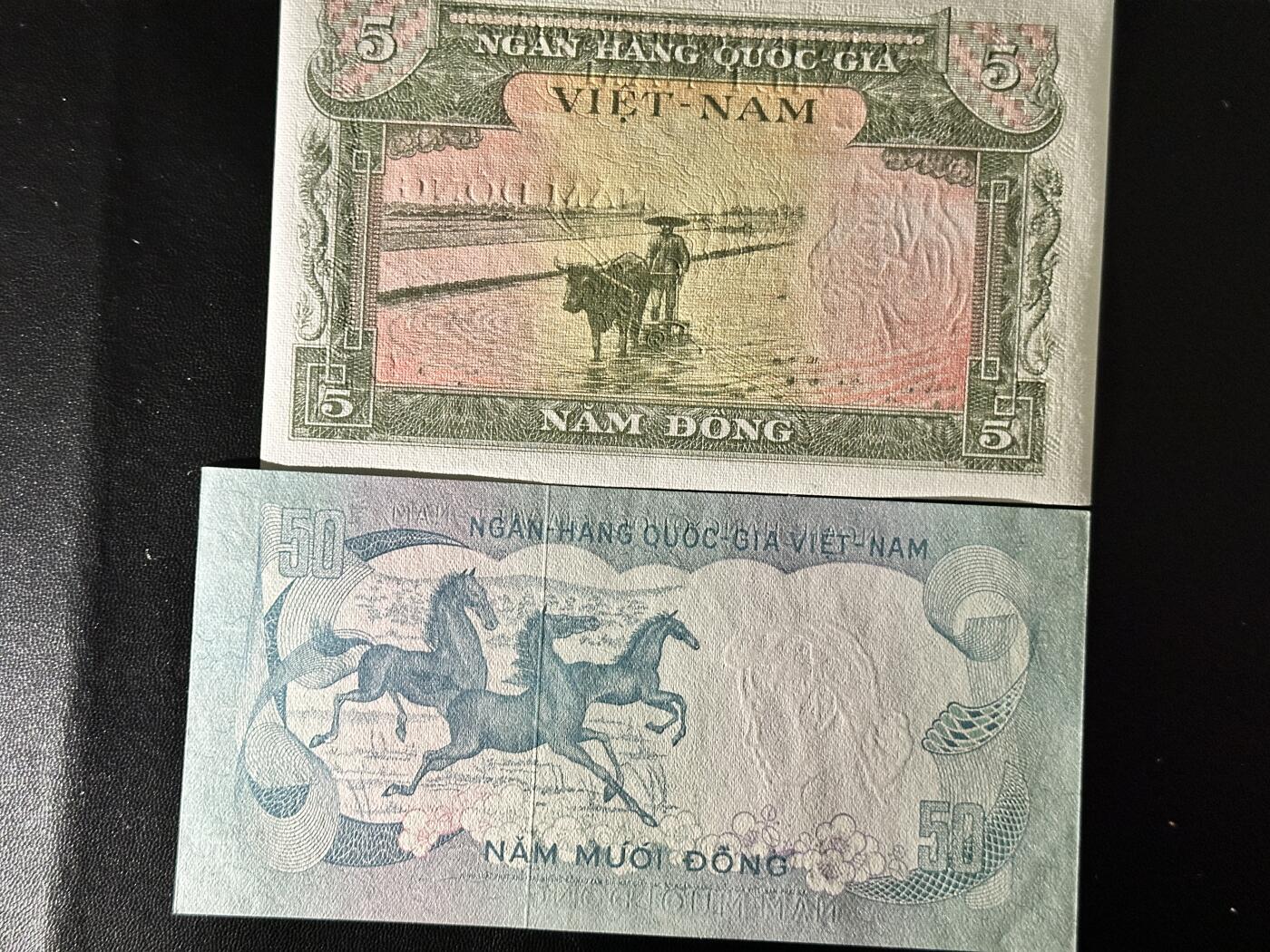 《外钞收藏家》第四百七十八期（初八左右发货） 1956年越南5盾、1972年越南50盾 两张一起 品相非常好 无瑕疵